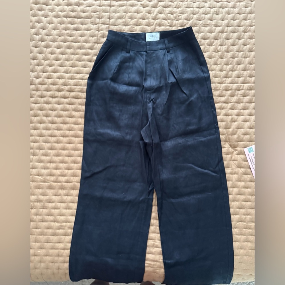 DISSH black linen pants
